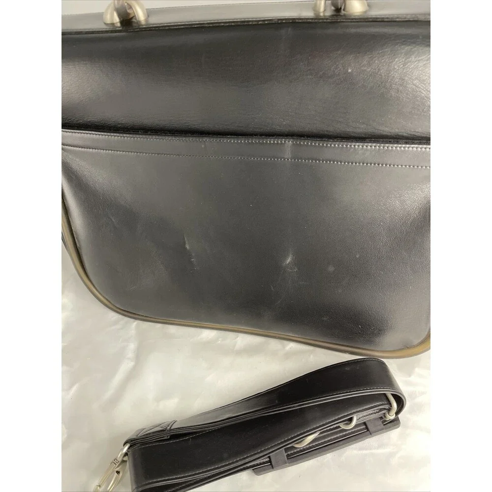 NAVA Briefcase, Leather, Black NWT